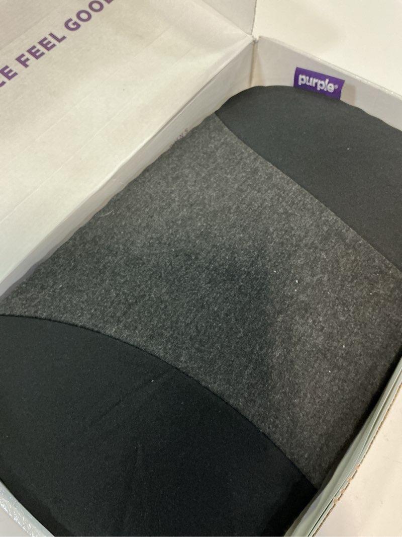 Condition photo showing Good Condition for purple back cushion | pressure reducing grid designed for ultimate comfort | designed for chairs, gaming, and travel | made in the usa