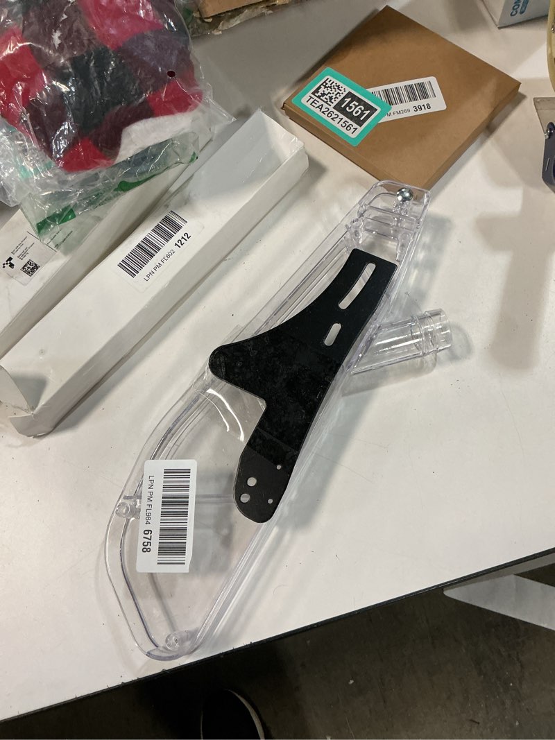 Condition photo showing As Is for QWORK Table Saw Blade Guard Cover 7–10 Inch, Clear Safety Shield with Riving Knife for Woodworking, Cutting & Workshop Use