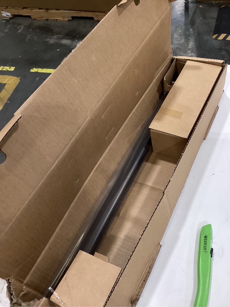 Condition photo showing Good Condition for ivilon drapery treatment window curtain rod - square design 1 1/8 rod. 48 to 86 inch. black 48 to 86 in.