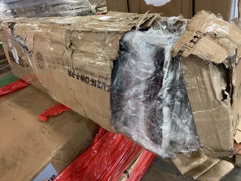 Condition photo showing As Is for Rolanstar Bed Frame Twin Size with Charging Station and LED Lights, Upholstered Headboard with Storage Shelves, Heavy Duty Metal Slats, No Box Spring Need, Noise Free, Easy Assembly, White White Twin