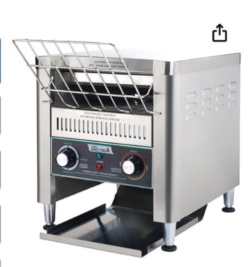 Winco ECT-300 Commercial Conveyor Toaster, 300 Slices/Hour