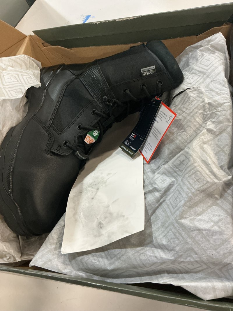 Condition photo showing New/Like New for 5.11 tactical men's a.t.a.c. 2.0 8" shield boot, black, style 12416abr 13 wide black