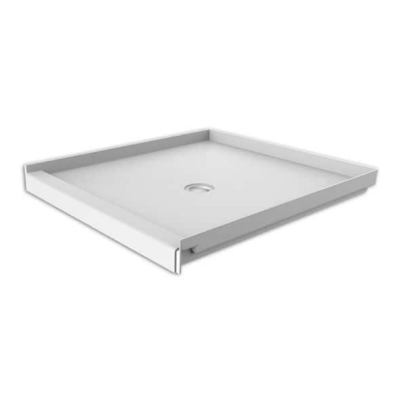36 In. D X 36 In. W X 5 1/2 In. H Center  Drain Single Threshold Shower Base