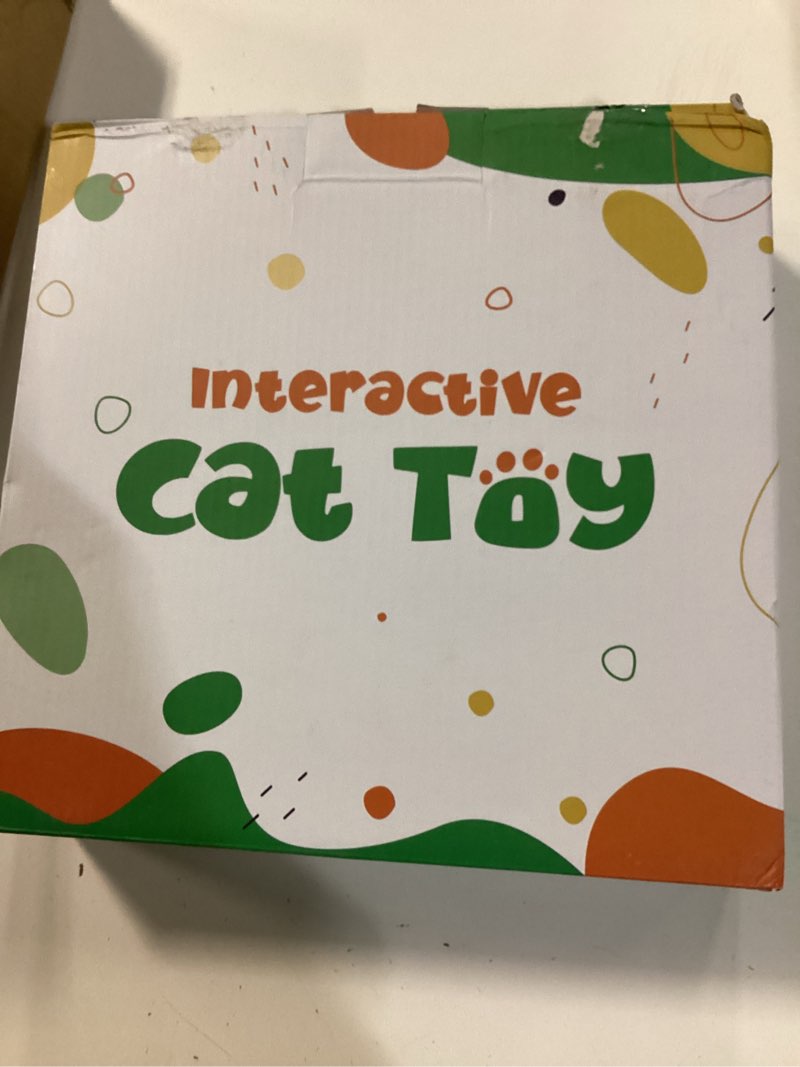Condition photo showing New/Like New for pawaboo interactive cat toy with running mouse, electronic motion cat toy automatic teaser for indoor cats, pop and play hide seek cat toys hunting mouse for pet cat kitten play fun exercise, green a-green