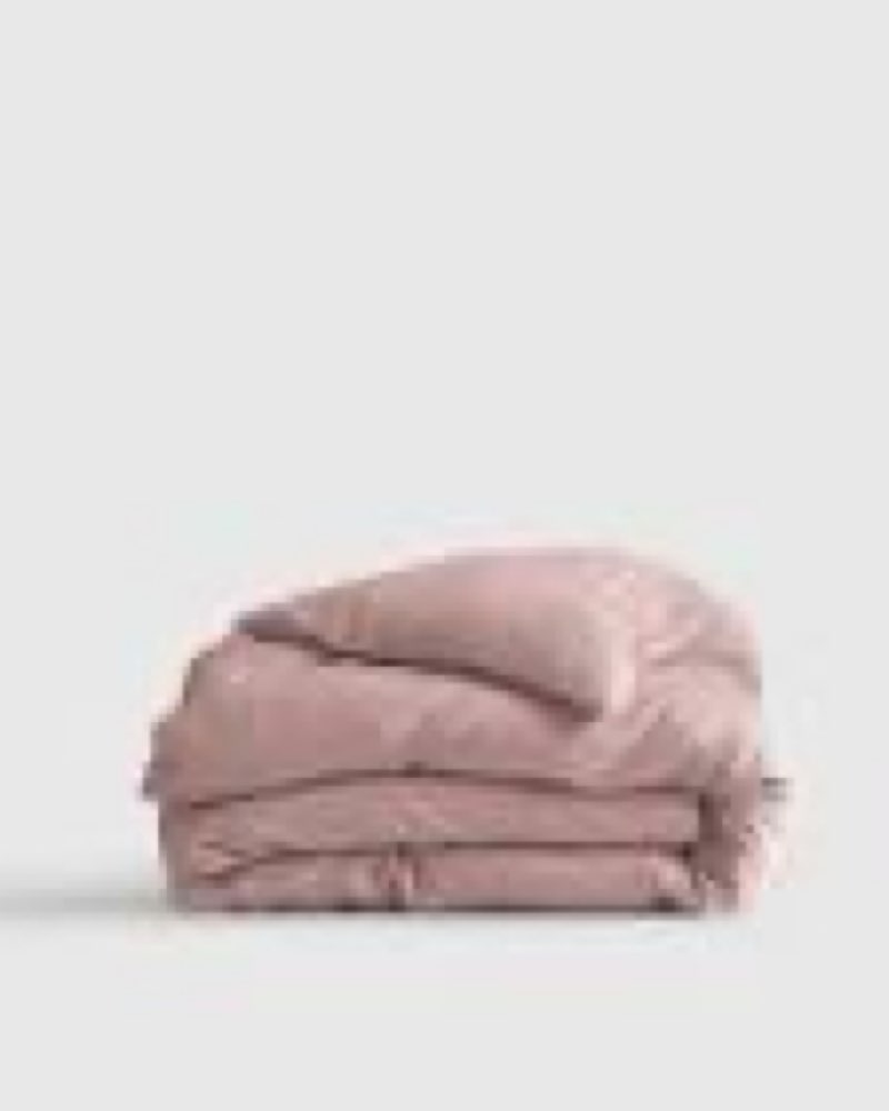 quince linen duvet cover king / cal king/ dusty mauve 