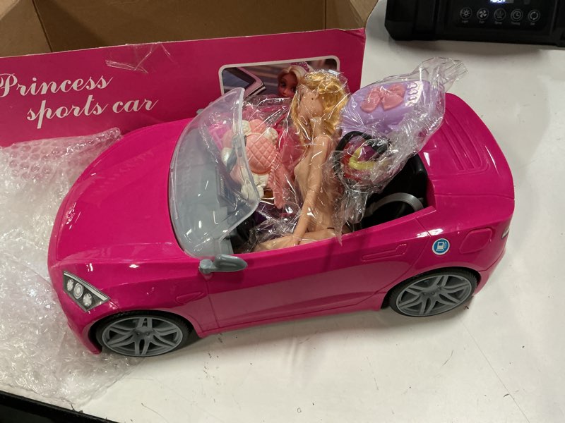 Condition photo showing Good Condition for minifun 91 pcs doll convertible car set, doll clothes and accessories, doll playset dress up toys for girls kids toddlers, gift toys for age 3 4 5 6 7 8