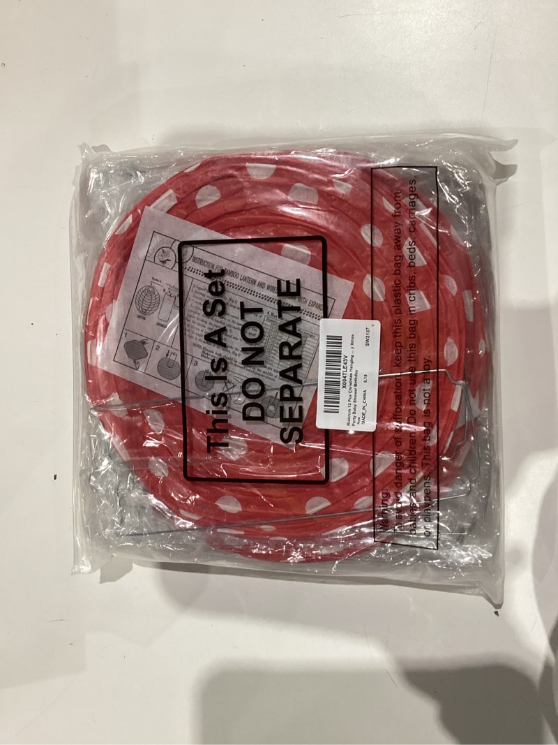 Condition photo showing New/Like New for Riakrum 12 Pcs Chinese New Year Hanging Lanterns 2026 Red Paper Lanterns for Lunar New Year Japanese Hibachi Party Home Decor, Spring Festival Decorations, 8 Inch