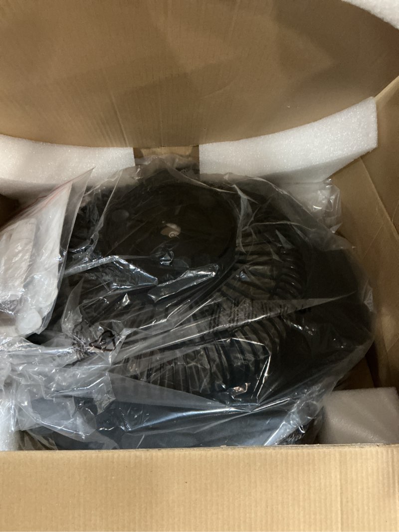 Condition photo showing Good Condition for Depuley Modern Ceiling Fan with Light: 19" Flush Mount Low Profile LED Ceiling Fans with Remote & Smart APP Control - Black Bladeless Fandelier Dimmable Quiet DC Motor for Bedroom Kids Room 6 Speeds Black-Acrylic 19 Inch