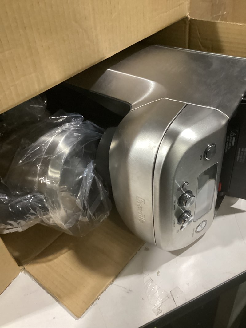Condition photo showing As Is for Breville BDC650BSS Grind Control Coffee Maker With Grinder, Brushed Stainless Steel, Thermal Carafe
