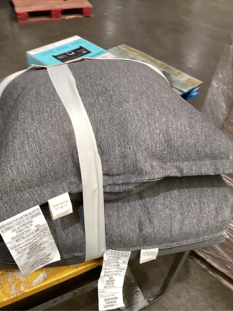 Condition photo showing As Is for 2pc solid deep seat outdoor cushion sets gray - threshold™