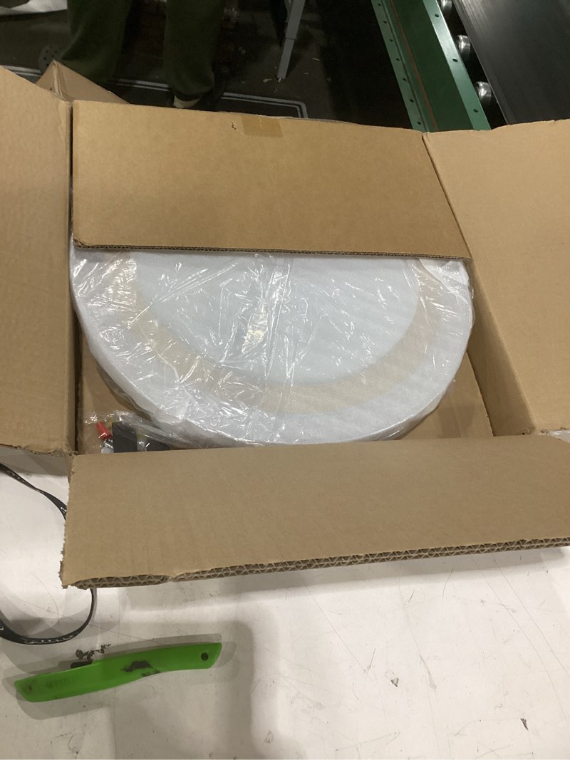 Condition photo showing Good Condition for uofus gold led flush mount ceiling light 15.7inch modern round ceiling light fixture 6400k super bright circle ceiling lamp for bathroom kitchen bedroom living room entryway hallway stairwell gold 15.74inch-6400k