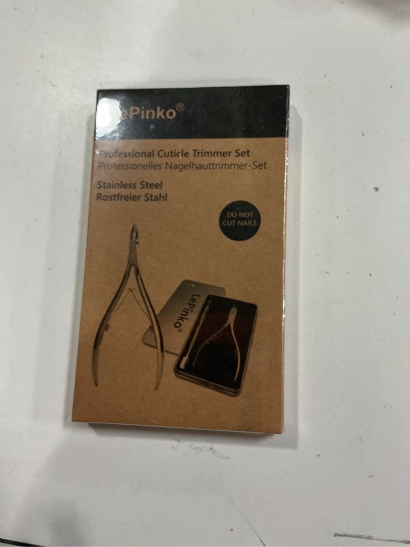 Condition photo showing New/Like New for LePinko Salon-Quality Cuticle Trimmer with Cuticle Pusher, Super Labor-saving Cuticle Cutter, Sharp Cuticle Clippers for Manicurist, Professional Pedicure Manicure Nail Care Tool, 5mm Jaw Silver