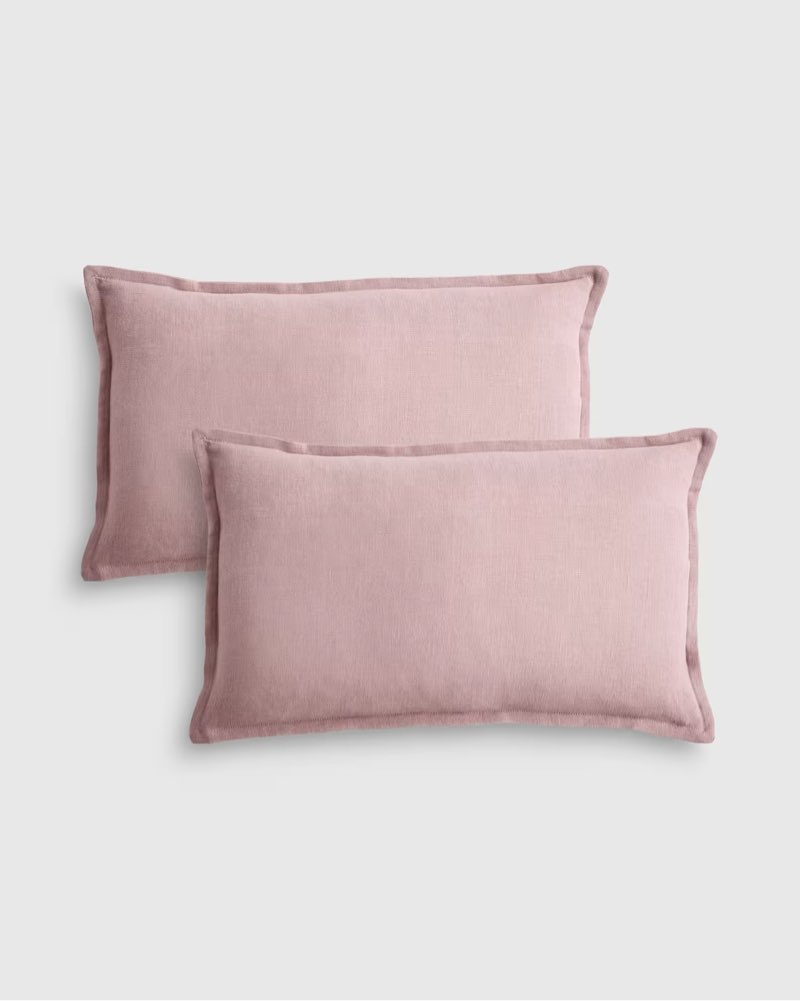 european linen flange edge pillow cover (set of 2)