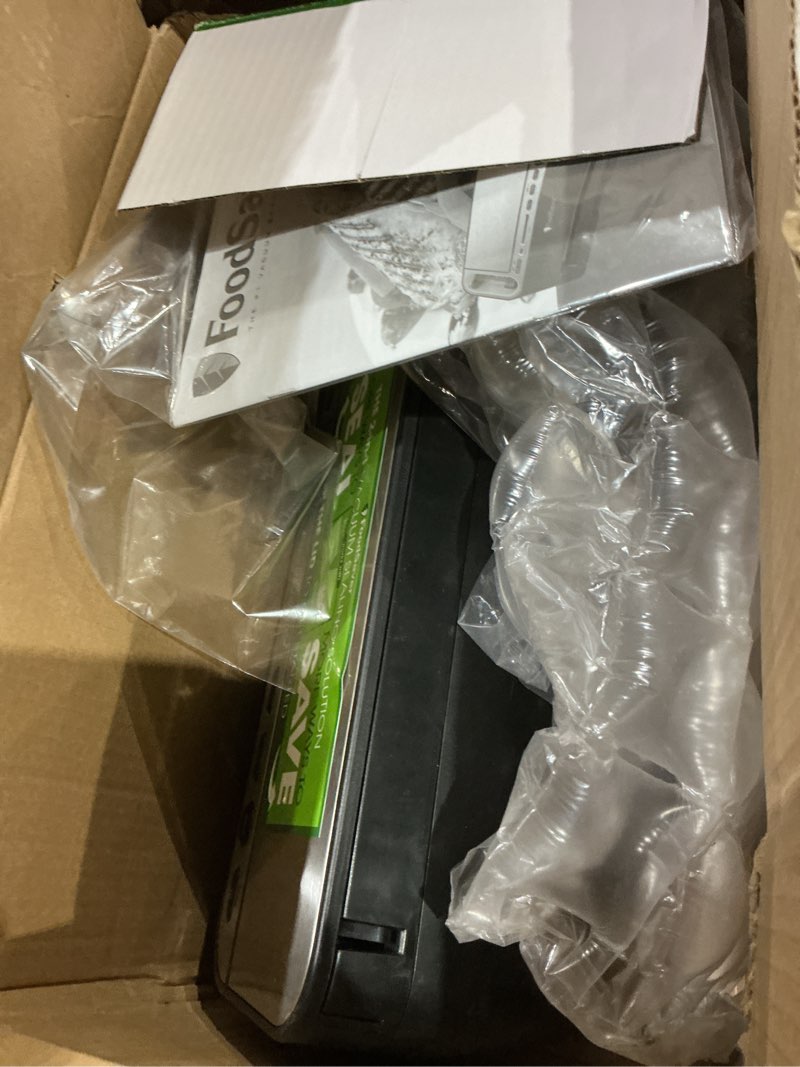 Condition photo showing As Is for foodsaver v4400 2-in-1 vacuum sealer machine with automatic vacuum sealer bag detection and starter kit machine & starter kit