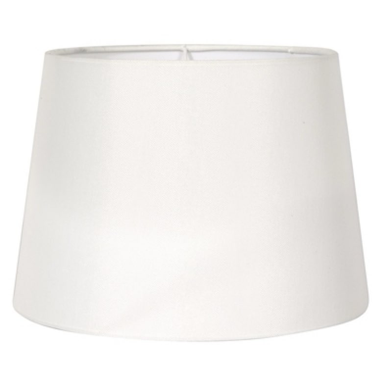 allen + roth 7-in x 10-in white fabric drum lamp shade