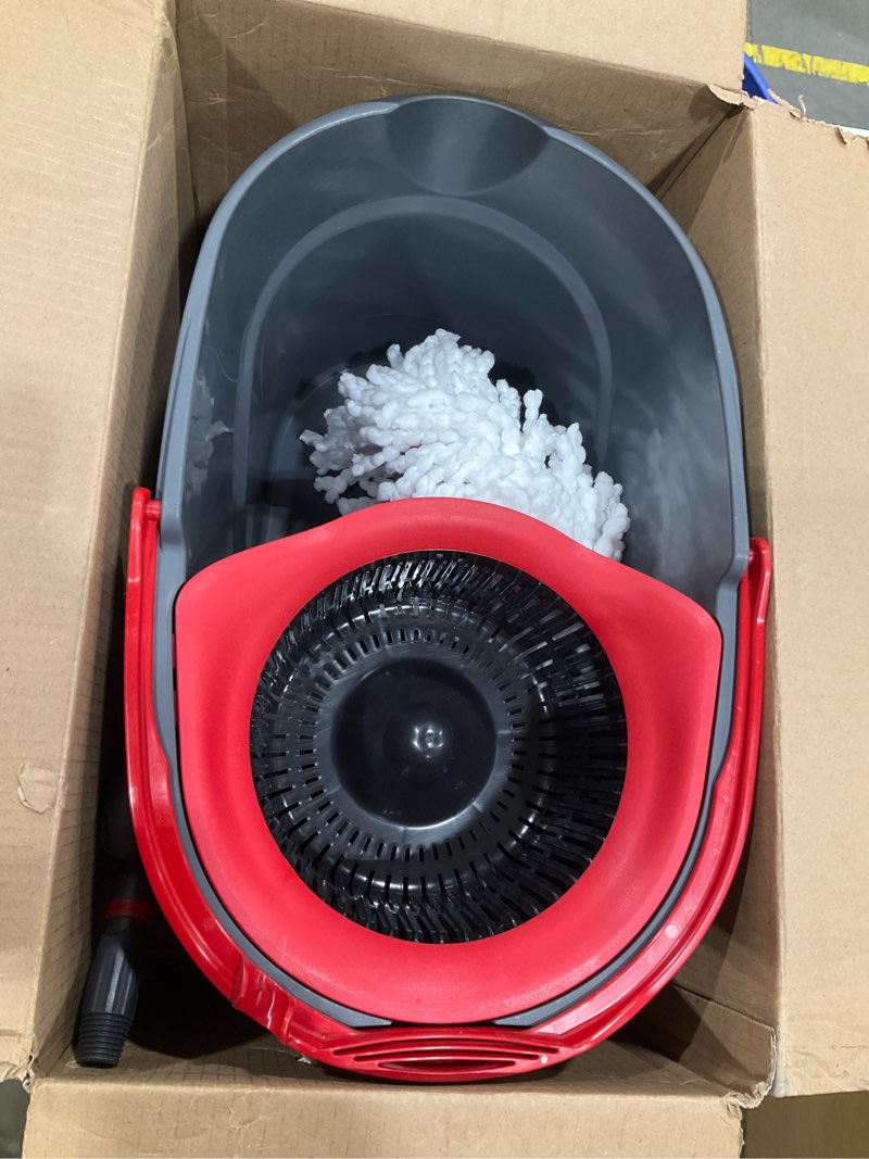 Condition photo showing Good Condition for o-cedar easywring microfiber spin mop and bucket cleaning system