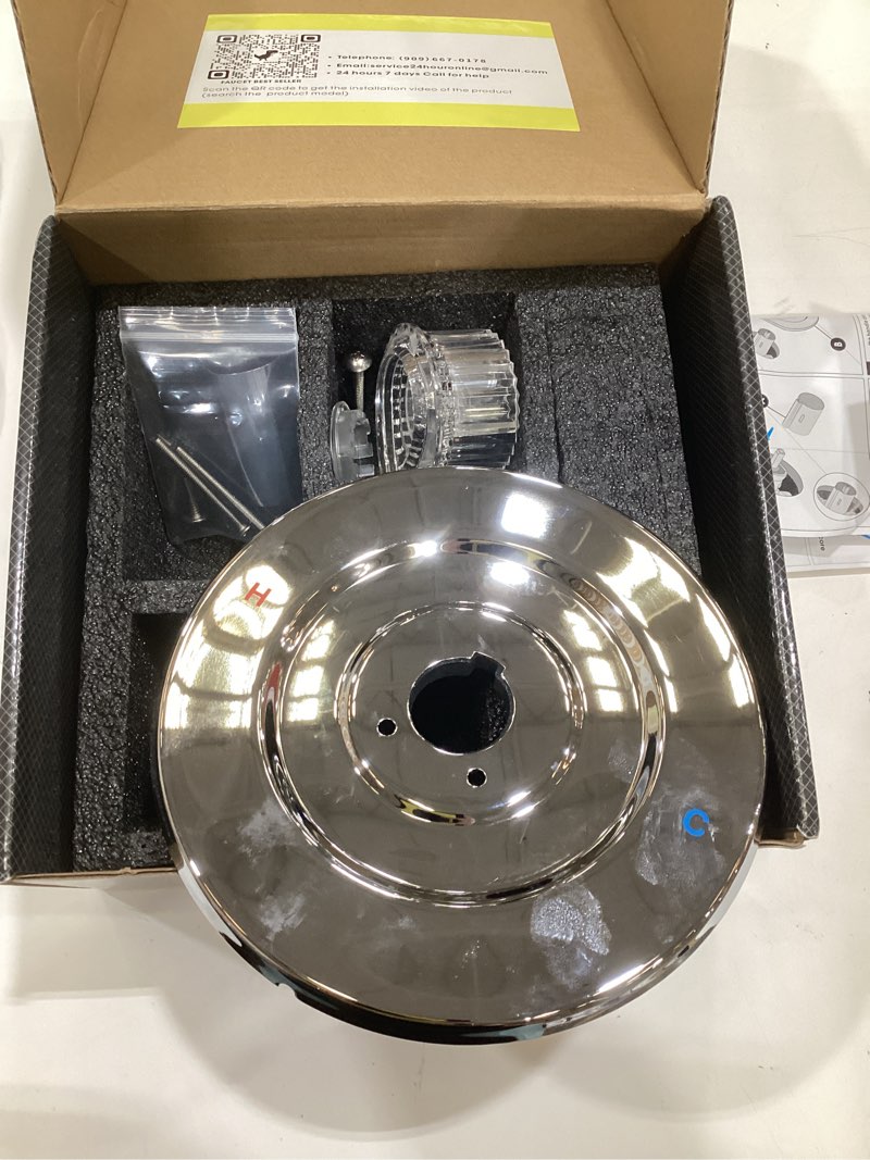 Condition photo showing Good Condition for shower faucet trim kit compatible with moen fit chateau valve only, pull-on push-off design knob handle, chrome