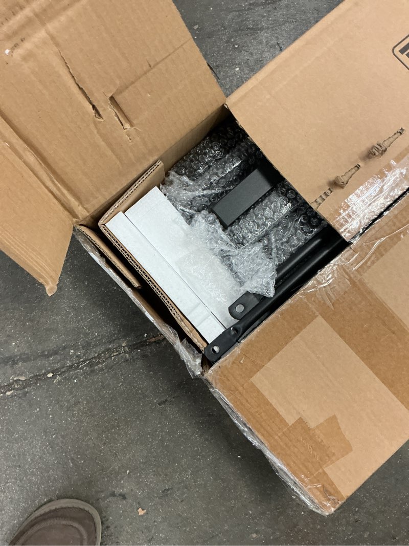 Condition photo showing Good Condition for King Size Canopy Bed Frame, Four Poster Metal Canopy King Size Bed Frame, Heavy Duty Mattress Foundation with Underbed Storage, No Box Spring Needed, Easy Assembly, Black