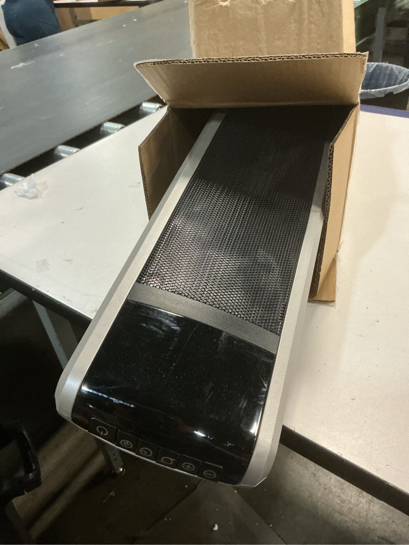 Condition photo showing Good Condition for Lasko Oscillating Digital Ceramic Tower Heater for Large Rooms, with Adjustable Thermostat, Timer and Remote Control, 29 Inches, 1500W, Black, 5586 Black 5586 Tower Heater space heater