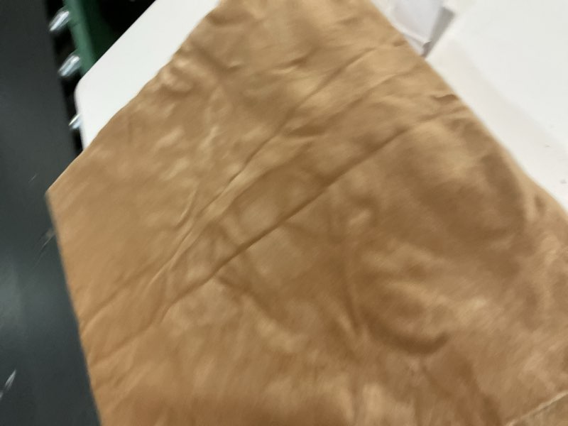 Condition photo showing Good Condition for cotton velvet true blackout curtain 48in x 84in /camel