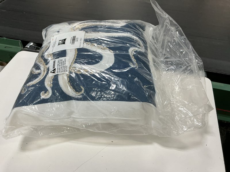 Condition photo showing New/Like New for stupell industries | whimsical nautical octopus illustration, 18 x 18 | outdoor pillow, made in usa - by gina ritter