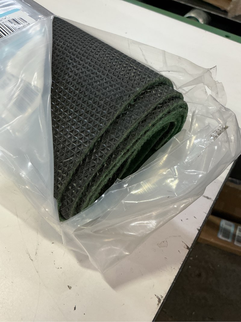 Condition photo showing Good Condition for ottomanson 2'7" x 6' hallway runner - extra durable non-slip rug mat for indoor & outdoor use - ideal for kitchen, entryway & garage - high-traffic carpet, green green 31 in wide 2'7" x 6' (runner)