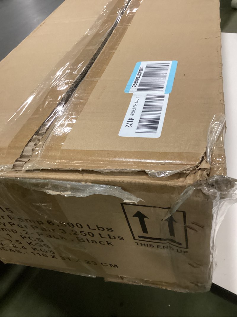 Condition photo showing Good Condition for MaxxHaul 50515 6.25" Lift Car Ramps, 2-Pack – 13,000lb GVW, Deep Grooved Surface for Stable Tire Pla