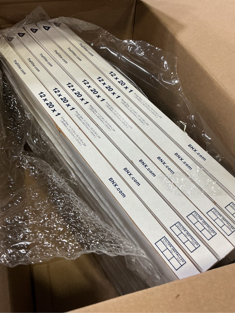 Condition photo showing New/Like New for bnx trufilter 12x20x1 air filter merv 8 (6-pack) - made in usa – dust & pet defense pleated air conditioner hvac ac furnace filters for dust, pet, mold, pollen mpr 600 – 700 & fpr 5