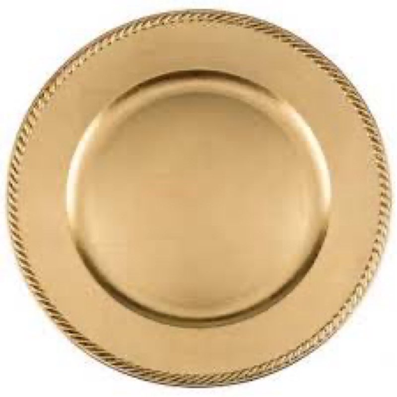 10Pcs Gold Charger Plates Bulk Wedding - 13\" Premium Gold Chargers for Dinner Plates, Decorative Charger Plates for Events & Parties