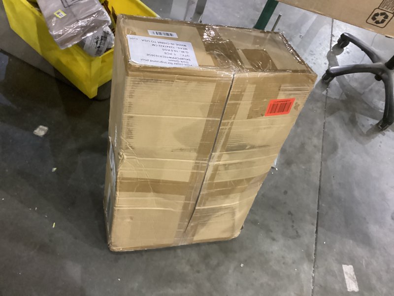 Condition photo showing New/Like New for Patio 16'x36'Ft Pool Covers for Inground Pools Safety Cover Rectangle, Heavy Duty Winter Swimming Pool Cover Included Wire Rope Hem All Edges, Leaf Mesh Net Covers, UV-Resistance, Green 16'x36' Dark Green