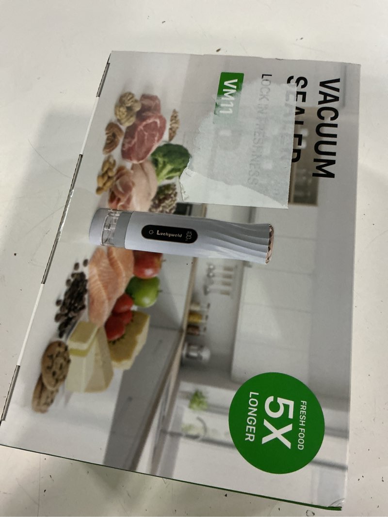 Condition photo showing New/Like New for compact vacuum sealer for food: powerful handheld vacuum sealer machine & 30 reusable vacuum bags, with led display & detachable water tank, portable food sealer, seal meal saver