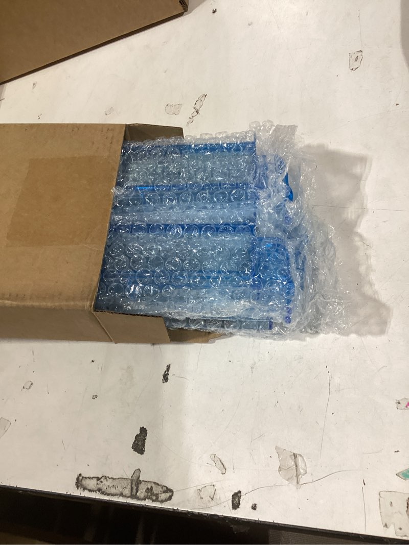 Condition photo showing Good Condition for 4 pack mahjong racks with pushers clear light blue acrylic american majiang tile racks imports accessories racks with built-in pushers(light blue transparent