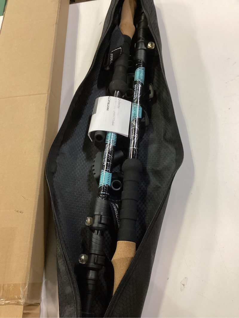 Condition photo showing Good Condition for Cascade Mountain Tech Lightweight Aircraft-Grade Aluminum Trekking Poles with Extended Down Grip Plus Tip Kit Light Blue (Cork Grip) Quick Lock Trekking Poles