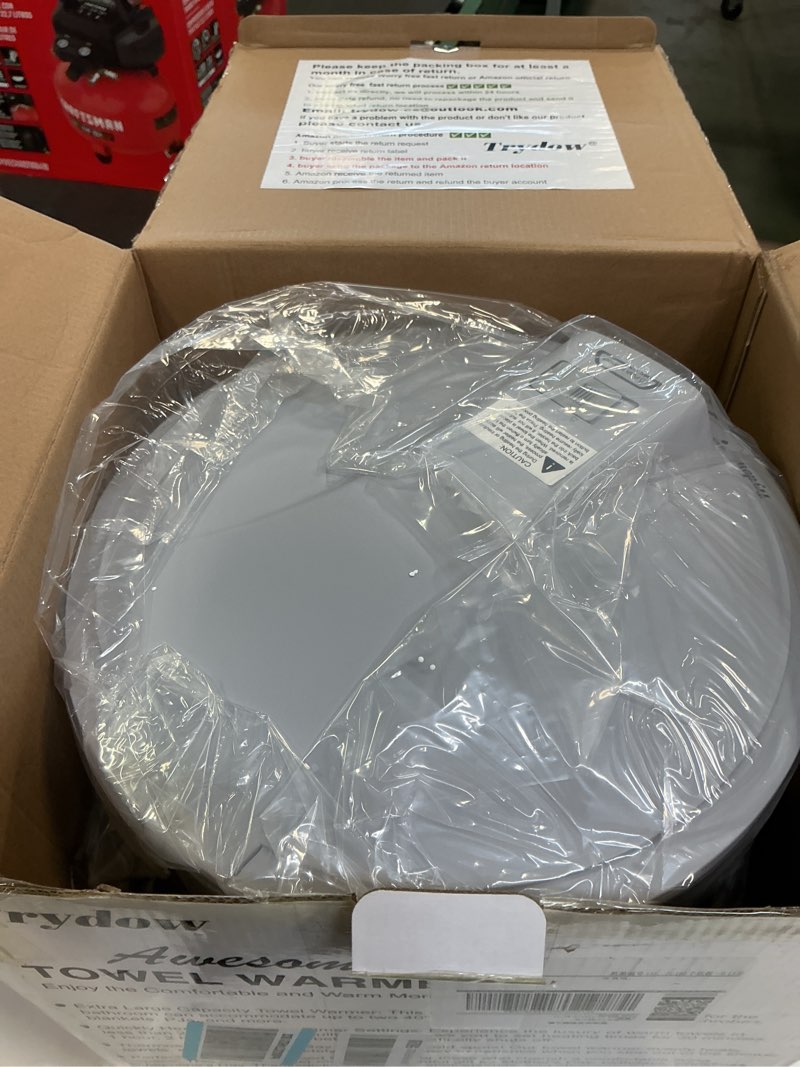 Condition photo showing Good Condition for Ultra Large Capacity Towel Warmer Bucket, Rapid Heating with Timer, One-Button Digital Display Control, Safety Lock, Gifts for Him & Her, Auto Shut-Off, Fits 2 Large, Blanket, Bathrobe, Gray Grey