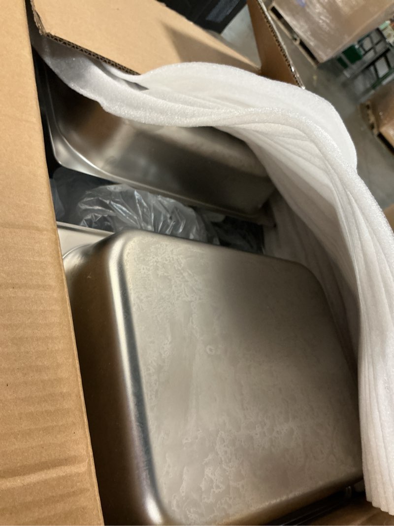 Condition photo showing Good Condition for dual pan electric buffet server (2 × 4.5qt), roll top chafing dish food warmer with adjustable temperature control for catering buffet, parties 603-dual pan