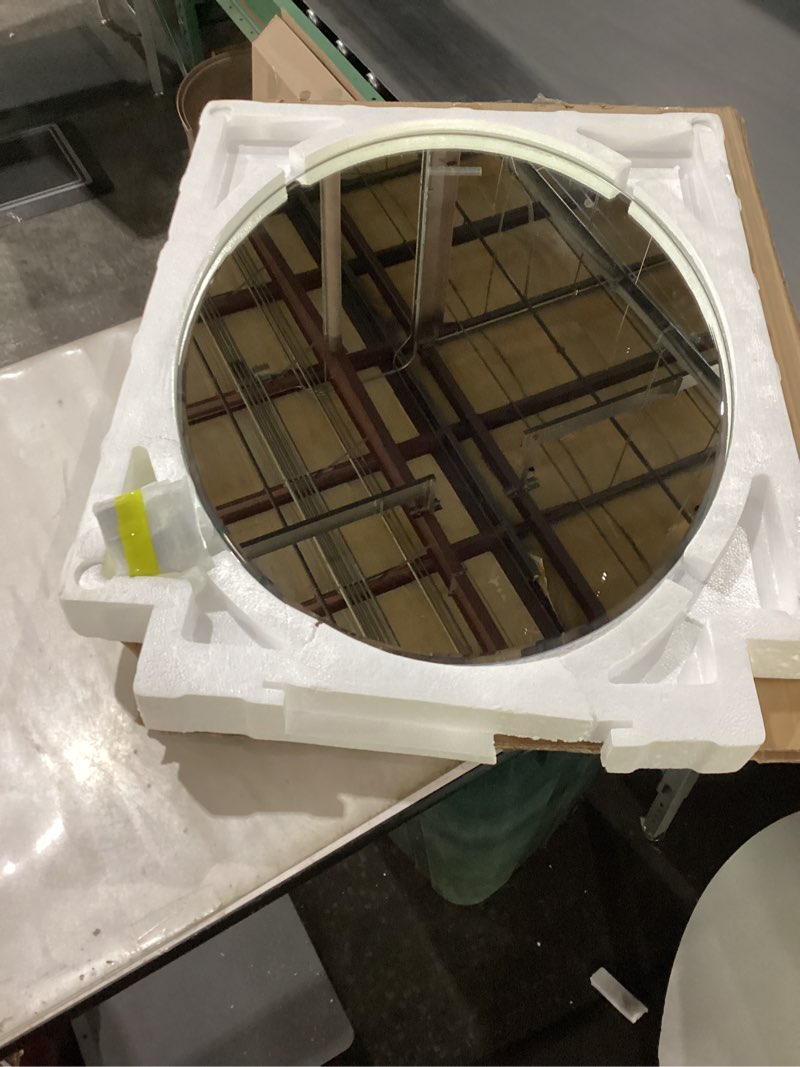 Condition photo showing New/Like New for GATCO 4719MXLG Bleu Large Oval Mirror, 32-inch, Matte Black Bleu 32"L x 28.3"W Matte Black