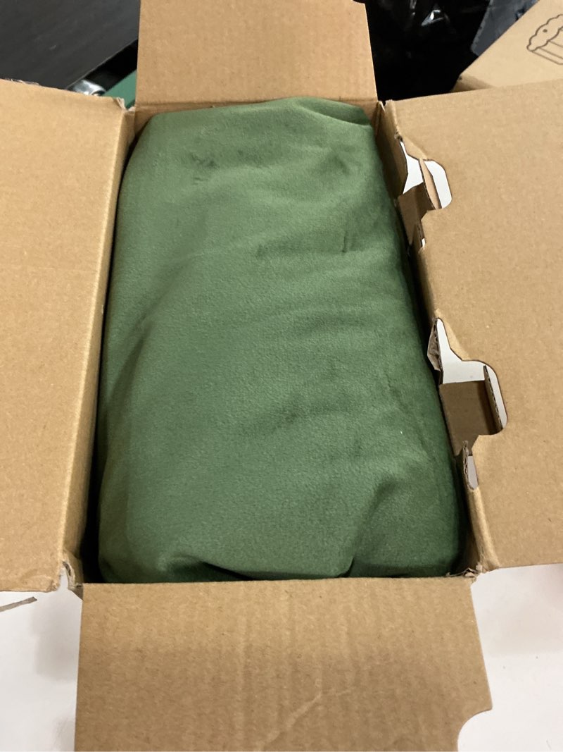 Condition photo showing Good Condition for miulee velvet curtains 90 inches 2 panels - luxury room darkening curtains for bedroom living room thermal insulated super soft window drapes rod pocket & back tab, olive green, w 52 x l 90 inch 52"w x 90"l (pack of 2) olive green