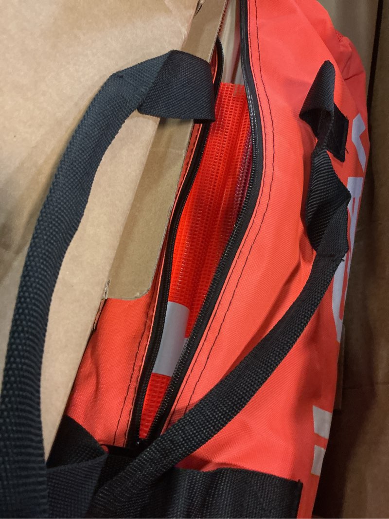 Condition photo showing Good Condition for VULCAN Flags, Oversize Load Banners, and Magnets Kit - Includes 2 Stretch Cord Oversize Load Banners, 4 Magnets, 4 Red Flags, 4 Orange Flags, and A High-Viz Vented Storage Bag 2 Bungee Banners, 4 Magnets, 8 Flags, Bag