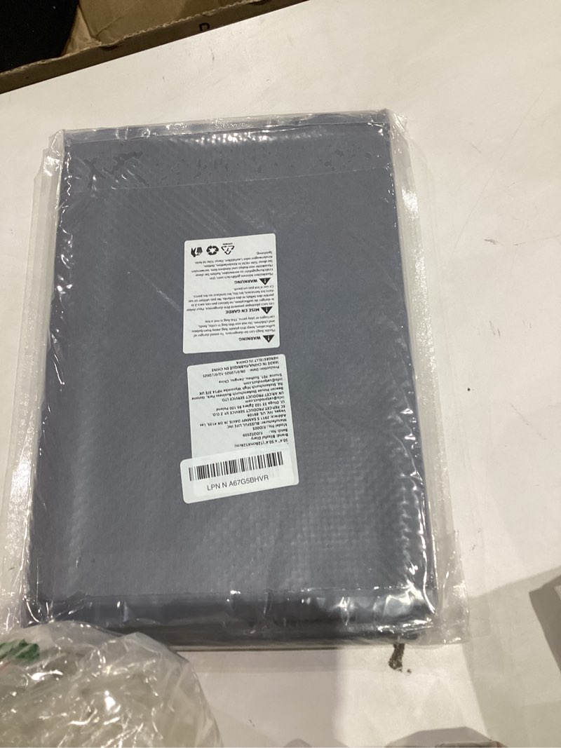 Condition photo showing New/Like New for Blissful Diary Baby Splat Mat for Under High Chair, 50.4 x 50.4 Inch Wipeable Splash Mat, Waterproof and Washable, Anti-Slip Floor Protector, Gray Grey