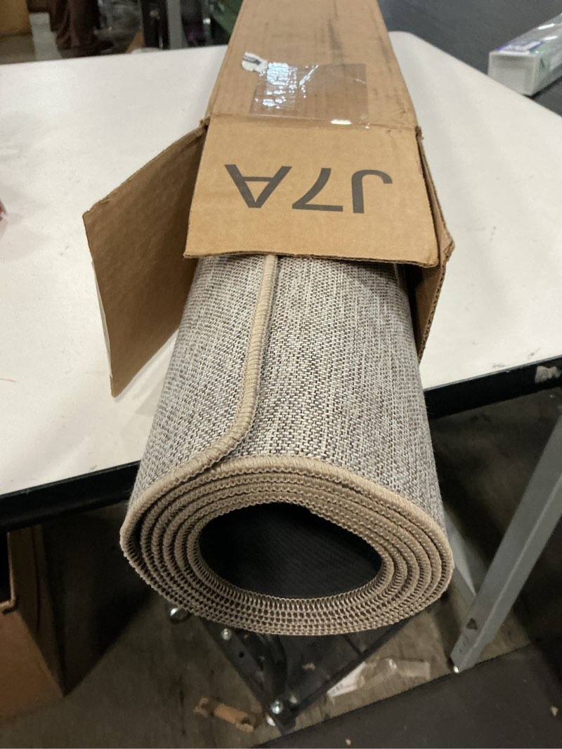 Condition photo showing Good Condition for LUMI Ultra Thin Door Mat for Entryway,36"x56" Low Profile Non Slip Rubber Backing Indoor Doormat, Easy Clean Welcome Entrance Mat for Inside House, Patio, Beige Beige 36" x 56"