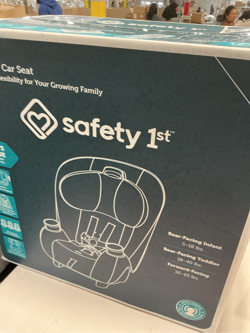 Condition photo showing Good Condition for Safety 1st Ellaris 3-in-1 Convertible Car Seat, Slim Fit Design, Rear & Forward-Facing, 5-Position Headrest, 3-Across Fit, Travel-Friendly with Machine-Washable Seat Pad, Smokey Haze