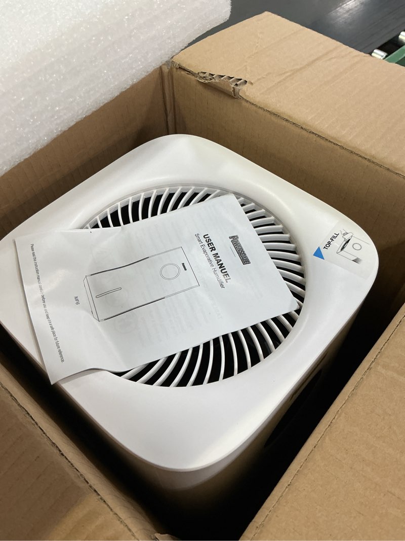 Condition photo showing Good Condition for Powerscale MF6 Smart Evaporative humidifiers for home, 1.8 Gal Top-Fill, Up to 700mL/h Mist-Free Output, WiFi Smart Touchscreen Control, Auto Filter Dry, Electrolysis Self-Clean, Quiet Sleep Mode