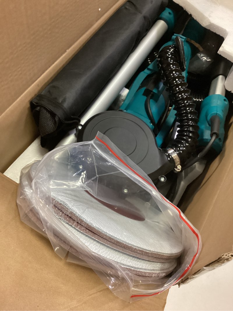 Condition photo showing Good Condition for Drywall Sander, 1000W Popcorn Ceiling Removal Tool, Electric Drywall Sander with Vacuum Dust Collection, 30Pcs Sanding Discs, 6 Variable Speed 800-2200RPM, LED Light, Foldable & Extendable Handle