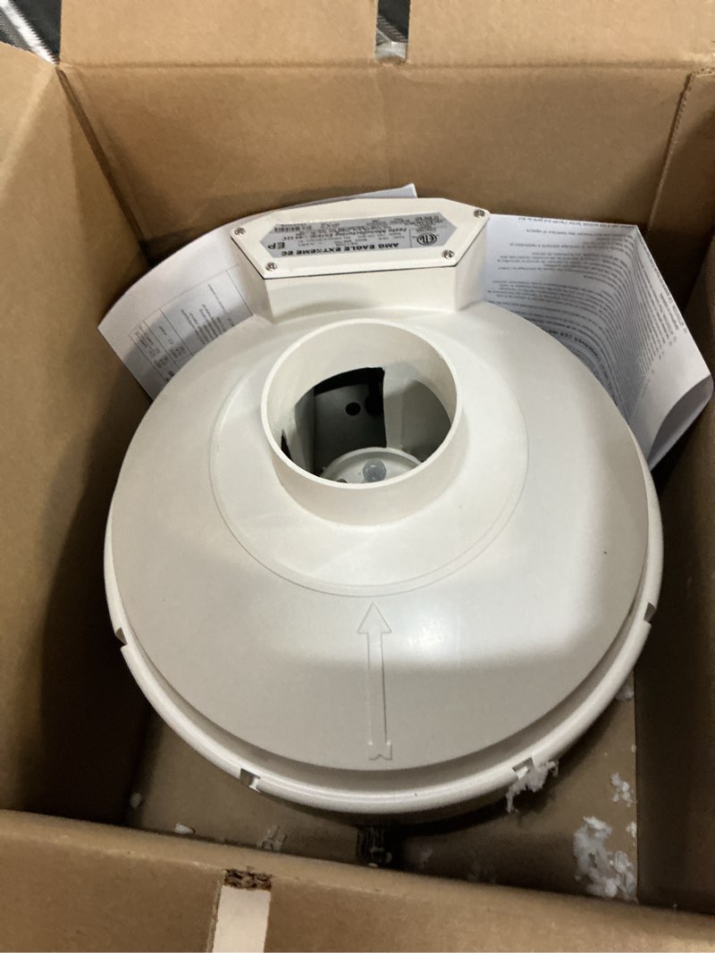 Condition photo showing Good Condition for festa amg eagle extreme ec radon fan - quiet and energy efficient 304 cfm radon mitigation system inline fan - 3" electric waterproof inline duct - sturdy glass reinforced poly-resin – white