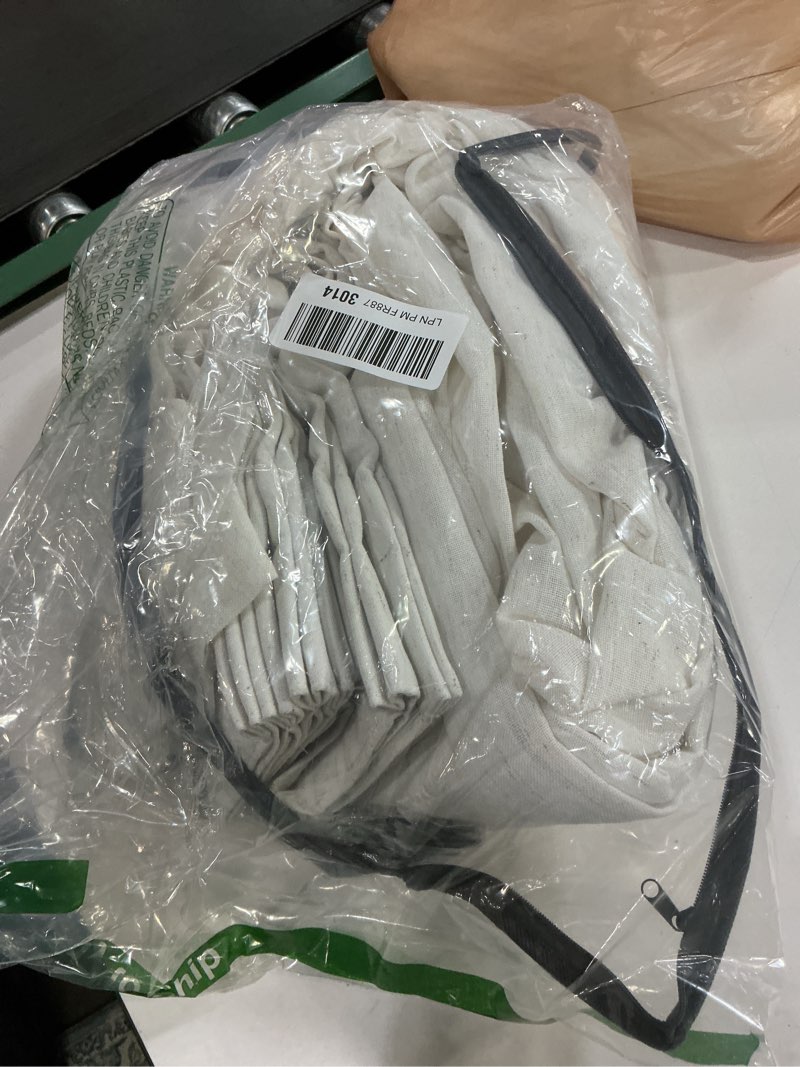 Condition photo showing Good Condition for Extra Wide 60 Inch Width 100% Blackout Curtains 102 Inches Long for Living Room Bedroom Room Darkening Linen Pinch Pleated Thermal Insulated Dual Layer Cream Window Sliding Door Drapes 60x102 1 Panel Natural Linen 60"W x 102"L (Pack of 1)