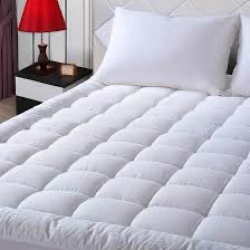 EASELAND King Size Mattress Pad Pillow Top Mattress Cover Quilted Fitted Mattress Protector Cotton 8
