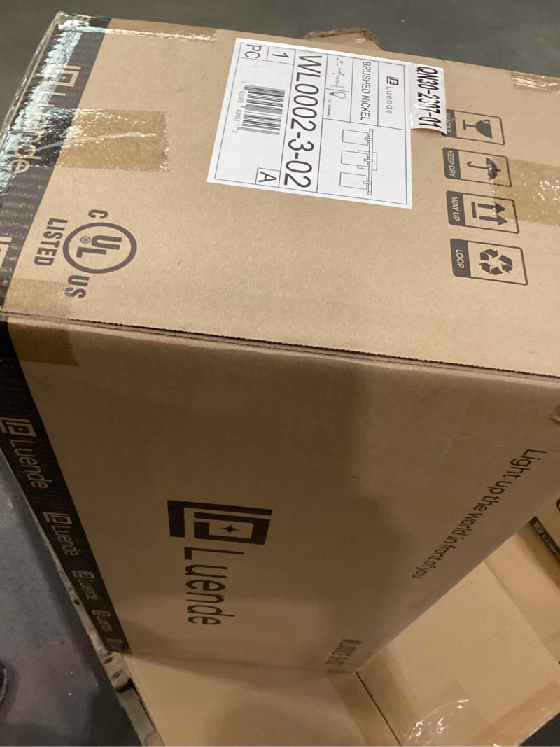 Condition photo showing New/Like New for WL0002-3-02 3 Light Dimmable LED Vanity Light Modern Wall Sconces brushed nickel