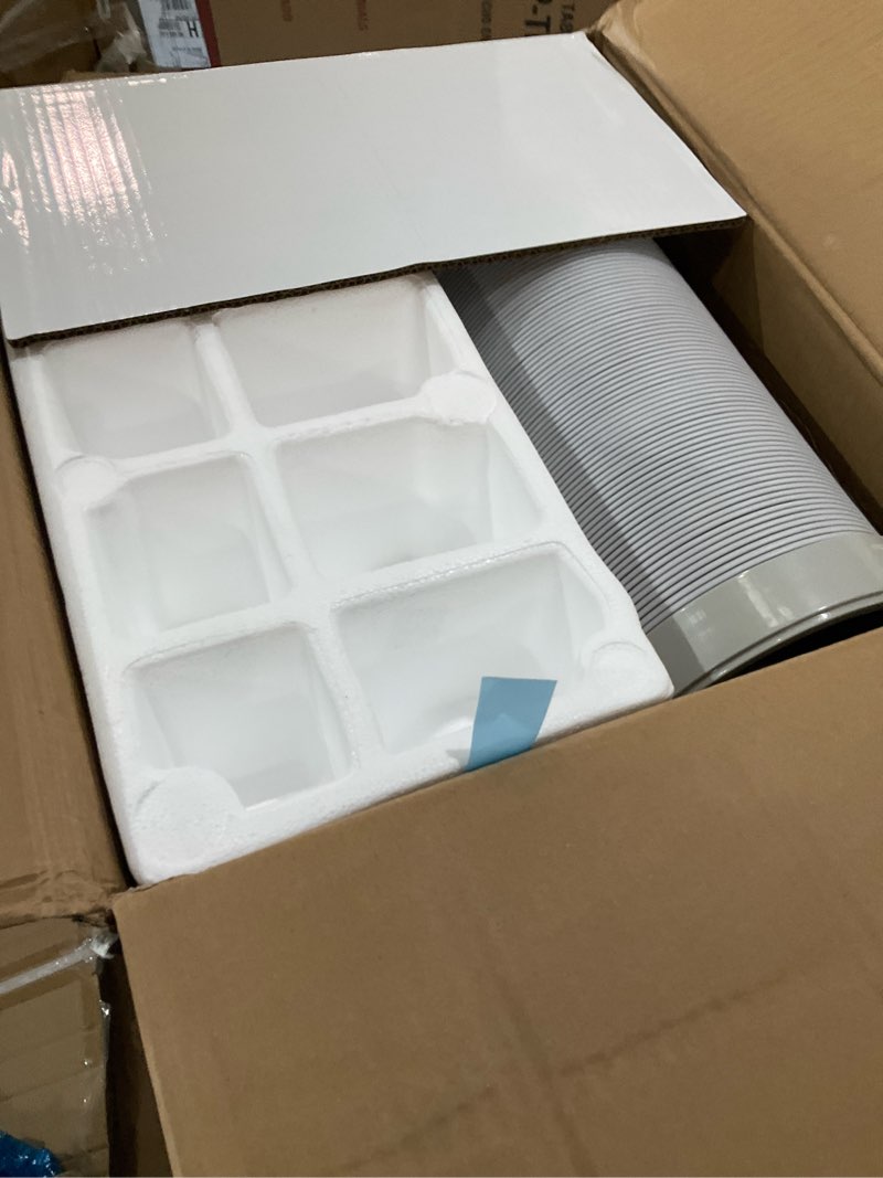 Condition photo showing As Is for shinco 8,000 btu portable air conditioner, ac unit with built-in cool, dehumidifier & fan modes for room up to 350 sq.ft, conditioner remote control, 24 hour timer, installation kit 8000 btu spf1-white-standard