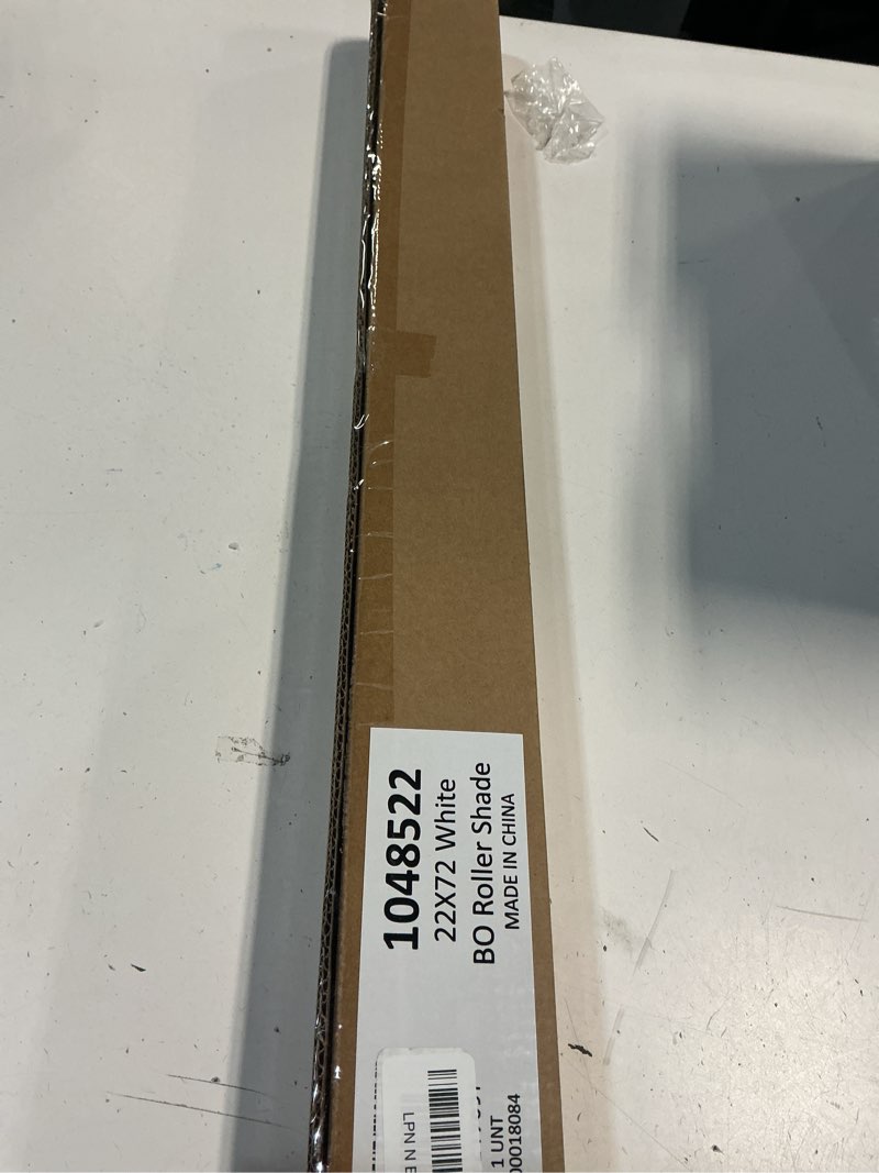 Condition photo showing New/Like New for levolor basics cordless fabric roller shade, easy to install blackout shades for windows, neutral white, fits up to 22” width and 72” length, home solution for any space or room decor 22"w x 72"h white 1