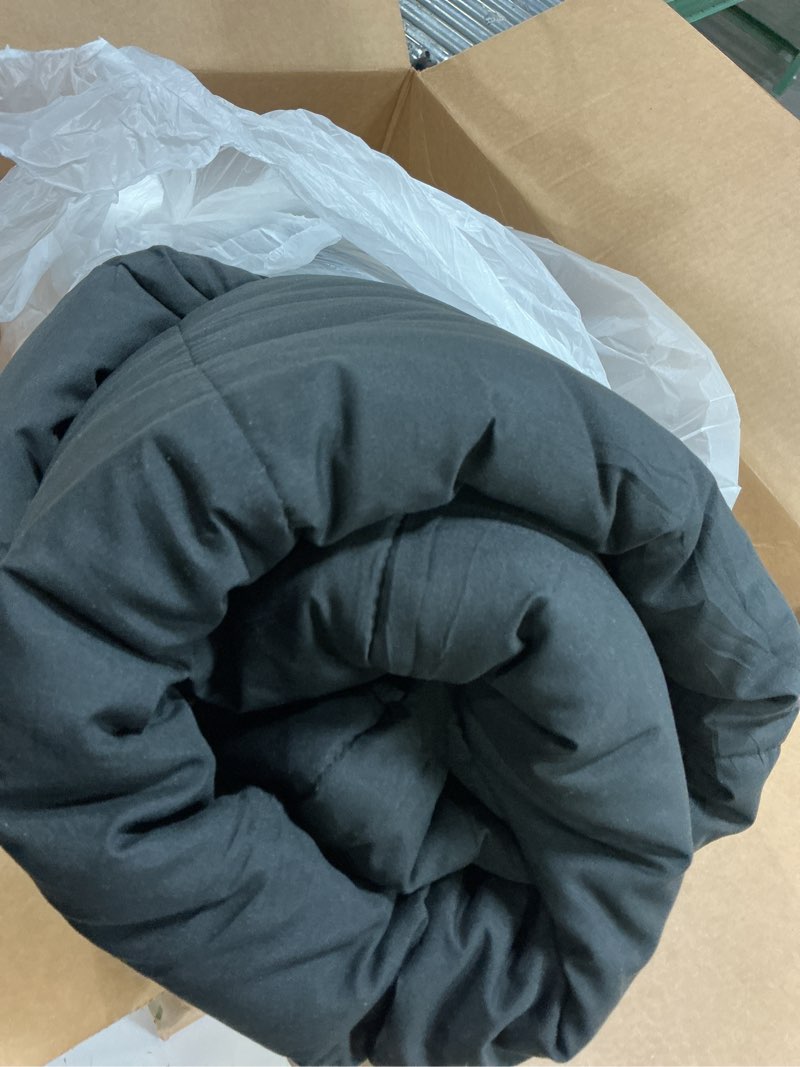 Condition photo showing As Is for cozylux king size comforter set - black comforter king, 3 pieces box stitched bed set for all seasons, soft lightweight bedding sets with 1 down alternative comforter and 2 pillow shams black king